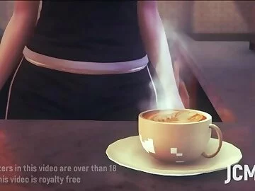 Meet her in coffee shop 3D