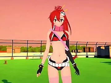 Redheaded teen Yoko licks penis and gets fucked - 3D Hentai