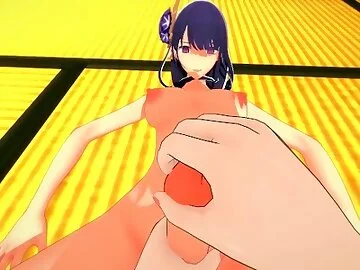 GENSHIN IMPACT (FUTA) RAIDEN SHOGUN / BAAL fucks you covers with cum (3D HENTAI)