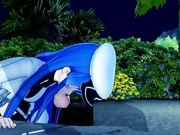 Esdeath BLOWJOB and TITJOB Akama Ga (3d Hentai)