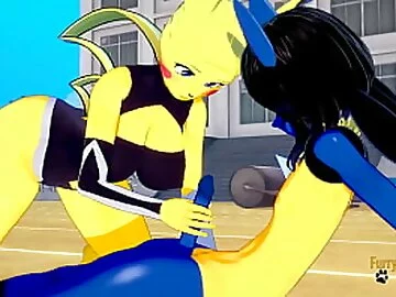 Pokemon Hentai Furry Yiff 3D - Lucario x Pikachu hard sex - Japanese asian manga anime game porn animation