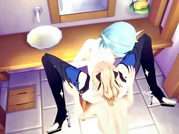 Genshin Impact EULA x JEAN SWEET LESBIANS IN THE BATH (3D HENTAI)