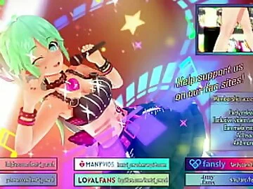 Saeko Busujima and Saya Takagi take turns eating pussy at the beach - Apocalyptic Academy Hentai.
