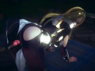 Lux getting fucked under the rain
