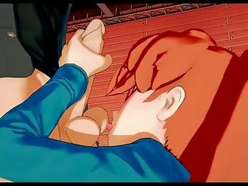 Itsuka Kendo deepthroats cock and swallows load - My Hero Academia Hentai.