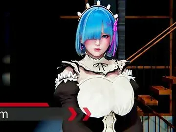 High School DxD + Re:Zero - Grayfia Lucifuge x Rem - Maid Futa Sex (2/3)