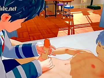 Boku No Hero Yaoi - Deku & Bakugou First Time in the infirmary Handjob and Anal with cum inside