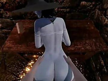 POV fucking the hot vampire milf Lady Dimitrescu in a sex dungeon. Resident Evil Village 3D Hentai.