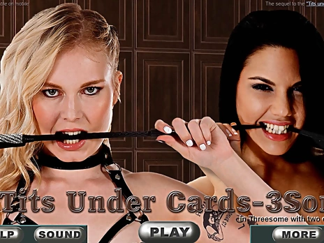 Tits Under Cards-3Some