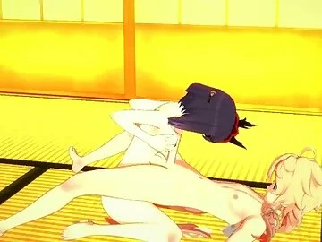 Genshin Impact Hentai - Sara boobjob with sucking and is fucked by Aether
