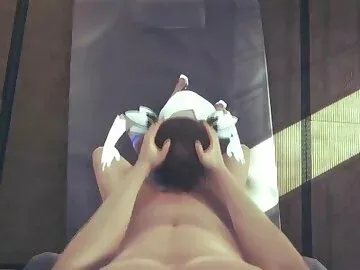 Danmachi: Hestia gives a tender blowjob