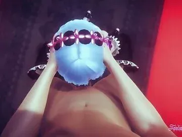 Re Zero Hentai - Rem Blowjob with POV (Uncensored)