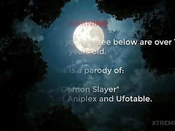 Inozuke and Nezuko having fun under the moonlight - Demon Slayer Hentai