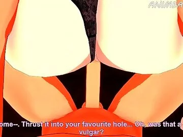 Daki in Demon Form Gets Her Big Ass Fucked by Tanjiro From Behind - Demon Slayer Hentai