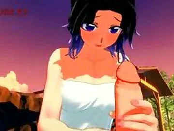 Kimetsu No Yaiba Hentai - Tanjiro X Kanae Handjob, Blowjob And Screw - Demon Slayer