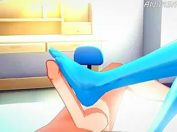 Samus And Her Sexy Costume Gives You A Footjob