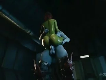 Futa Lady Hellbender x Gamora / Marvel's Guardians of the Galaxy