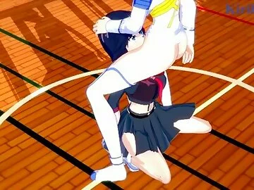 Ryuko Matoi and Satsuki Kiryuin have deep futanari sex in the gym. - KilllaKill Hentai