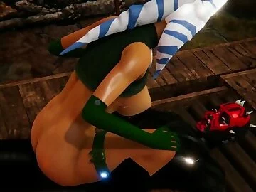 Ahsoka Tano X Darth Maul & Darth Vader (BJ - Riding - Doggystyle - Star Wars 3D Hentai)