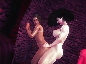 Jill Valetine fucked by Lady Dimitrescu /Honey Select 2/