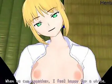 Mana transfer with Saber [Hentai 3D]