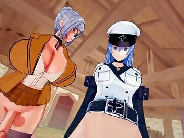 Futa Esdeath & futa Meiko Taker POV