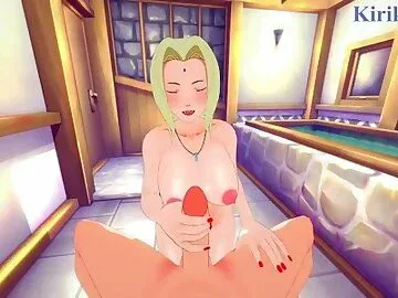 Tsunade and I have intense sex in the bath. - Naruto POV Hentai