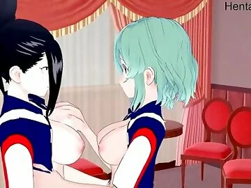 Adult time with Momo and Toru My Hero Academia [Hentai 3D]