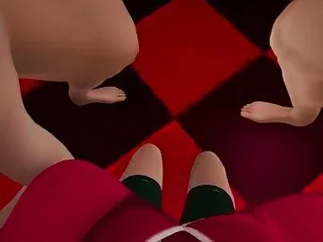 FPOV Sakura Haruno fucked for TWO guys IN THREESOME Front of a mirror