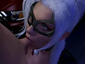 Black Cat sucking