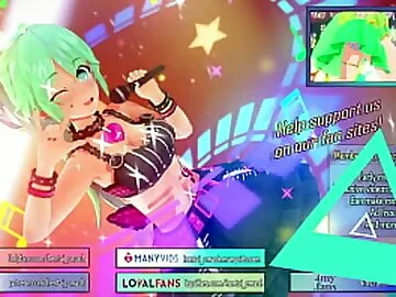 Asuna and Alice grind their clits hard until they orgasm - Sword Art Online Lesbian Hentai.
