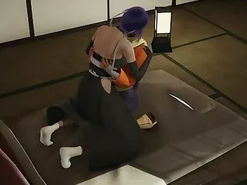 Bleach Futa Soifon x Yoruichi Slapping * bondage + Extreme blowjob