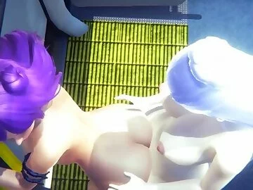 LOL KDA Hentai - Evelynn Futa & Kaisa Jerkoff, cunnilingus and fuck with creampie