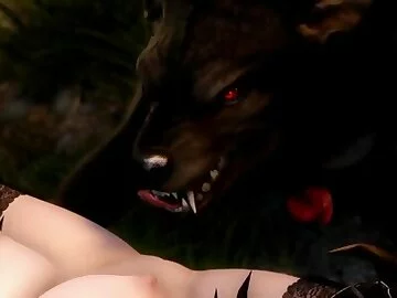 Serana Meets A Werewolf Modded Skyrim