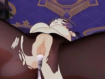 Genshin impact Mona fucked by invisible man creampied