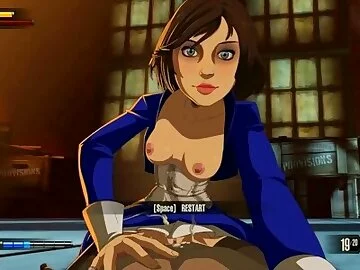 Bioshock Elizabeth cowgirl pussy ride until creampie and cumshot