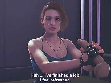 Jill Valentine jerking your cock facial