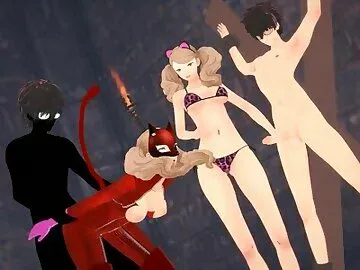 Ann Takamaki in Trouble Persona 5 3D hentai