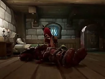 She got smashed by an Orc Warlord / Warcraft Parody