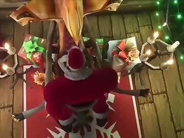 Sexy Demon Girl Rides Orc Santa's Dick / Warcraft Parody