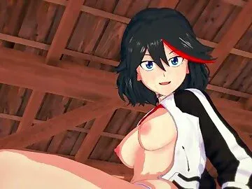 Ryuko Matoi - Footjob - 3D Ashikoki Hentai
