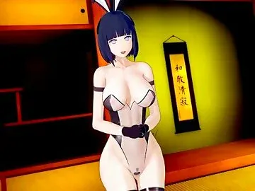NARUTO: BUNNY BABE HINATA AT YOUR SERVICE ? (3D Hentai)