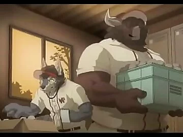 Little soccer furry gets penetrated by three big males