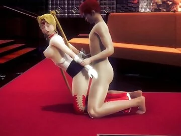 Sailor Moon Usagi in school uniform gets fucked hard and facial