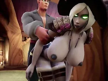 Fucking a Draenei Witch on her own spell tome / Warcraft Porn Parody
