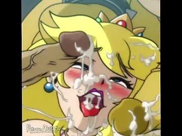 Blonde princess sucking and fucking on gang bang