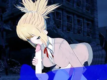 DR Stone Hentai - Kohaku blowjob and fucked