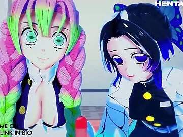 MITSURI AND SHINOBU SHOW YOU A GOOD TIME - DEMON SLAYER HENTAI 3D + POV (EXLUSIVE PATREON)