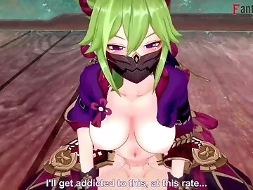 Kuki Shinobu fucking hard / Genshin Impact / Hentai POV and normal