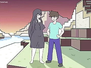Ender chan flowed from Steve ! Minecraft hentai ( cartoon porn ) 2d